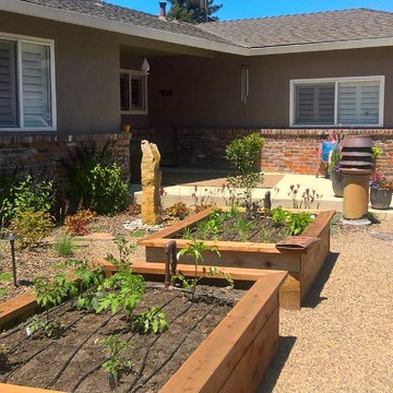 Edible Garden with Whimsy - Lawn removal project