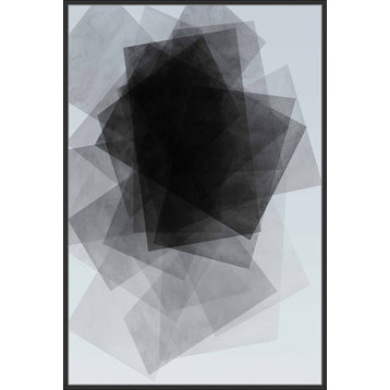 "Black Squares" Decorative Wall Art, 61.75"x41.75"