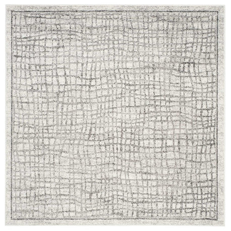 Safavieh Adirondack Adr103B Rug, Silver/Ivory, 10'0"x10'0" Square