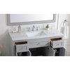 Elegant Decor Bathroom Vanity Backsplash BS1148CW, Calacatta White