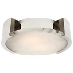Visual Comfort & Co. - Melange Large Flush Mount in Polished Nickel with Alabaster - Contrasting natural alabaster with metal in rounded forms and unique configurations, the Melange series by Kelly Wearstler blends the organic and the luxurious for a modern chic interior. Carved alabaster shades create a soft glow on walls and surfaces, while streamlined shapes soften angular or minimalist surroundings. Alabaster contains unique variations in both veining and tone, offering a custom character that is collectible in appeal. Bronze, burnished antique brass, or polished nickel detailing adds contrast and shine. Whether you choose flush mounts, pendants, sconces, or table lamps, Melange lighting create a multi-layered look in living spaces, bedrooms, hallways, and dining areas.