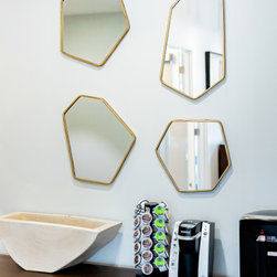 Striking Art and Refined Decor in a Modern Elegant Office - Wall Mirrors