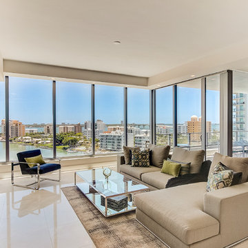 Panoramic Bayfront Living Room — The VUE Downtown Sarasota