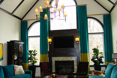 Transitional living room photo in Other