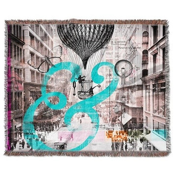 "Urban Collage, Ampersand" Woven Blanket 80"x60"