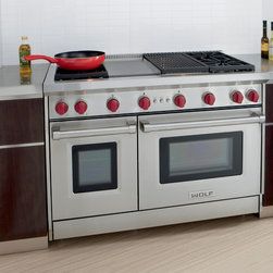 Wolf 48" Gas 4 Burner Range, Stainless Steel Natural Gas | GR484CG - Gas Ranges And Electric Ranges