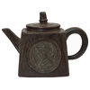 Chinese Handmade Yixing Zisha Clay Teapot With Artistic Accent