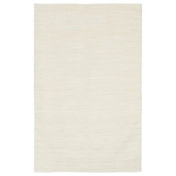 India Contemporary Area Rug, Ivory, 2'6x7'6 Runner
