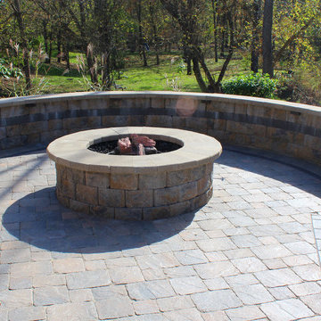 Outstanding Overlook Patio with Terraced Retaining Walls (Plainfield, IN)