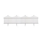 No-Dig 2-Panel Vinyl Picket Garden Fence Set