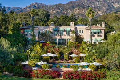Beach style home design photo in Santa Barbara