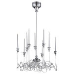 Eurofase - 9-Light Contemporary Chandelier by Eurofase - Candela 9 Light Chandelier  Chrome Finish