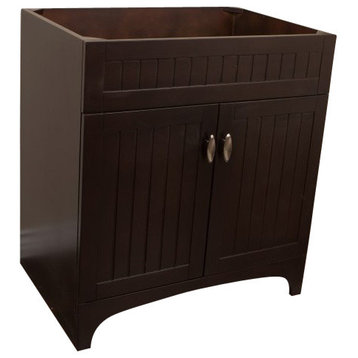 32" Single Sink Vanity, Sable Walnut Cabinet Only