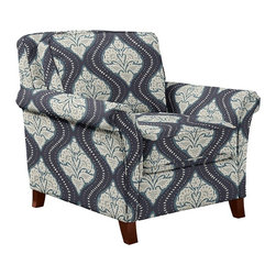 Phoebe Stationary Chair by La-Z-Boy shown in Midnight - Products