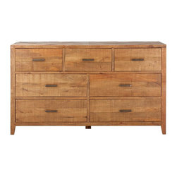 Parkston 6-Drawer Distressed Natural Dresser - Dressers