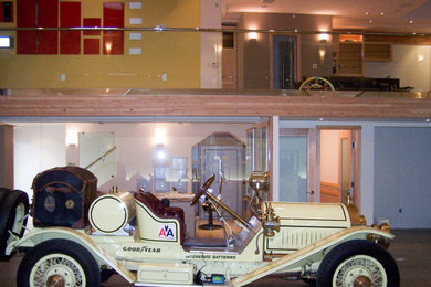 Modelo de garaje estudio moderno grande para cuatro o más coches