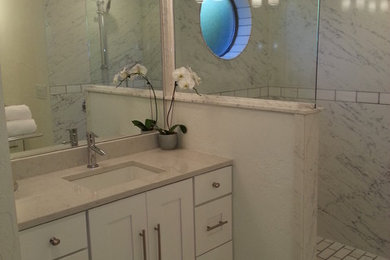 Example of a trendy bathroom design in Denver