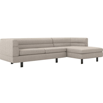 Ornette Chaise Sectional - Bungalow, Bronze, Right Facing