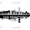 City IV San Francisco California Window Curtains, 40"x61", Lined