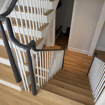 Project #142 | Transitional Staircase with Over-the-Post Balustrade