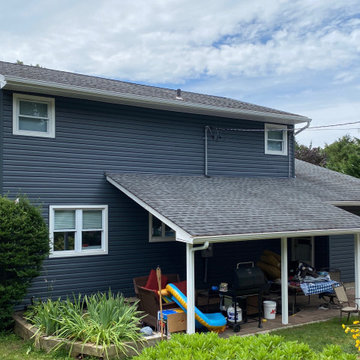 Commack Siding - Midnight Surf Shakes & Dutch Lap | Alpha Windows & Siding