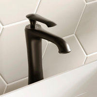 Karran 1-Hole 1-Handle Vessel Faucet With Pop-Up Drain, Matte Black