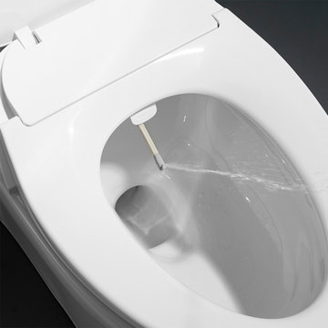 Taranto Non-Electric Bidet Toilet Seat for Elongated in White