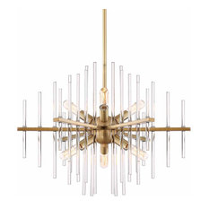 Designers Fountain 90486 Reeve 6 Light 20"W Sputnik Chandelier - Burnished