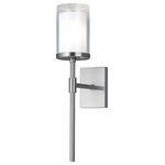 Norwell Lighting - Norwell Lighting 8970-BN-CL Kimberly - One Light Wall Sconce - Shade Included: Yes  Theme/StylKimberly One Light W Choose Your Option *UL Approved: YES Energy Star Qualified: n/a ADA Certified: n/a  *Number of Lights: Lamp: 1-*Wattage:60w Candelabra bulb(s) *Bulb Included:No *Bulb Type:Candelabra *Finish Type:Brushed Nickel