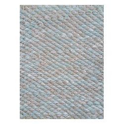 Loominaries - Mist Indoor and Outdoor Rag Rug, 6"x9" - Outdoor Rugs