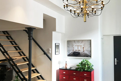Design ideas for a transitional staircase in Paris.