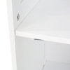 Lauren Modern Free Standing Bathroom Linen Tower Storage Cabinet, Matte White