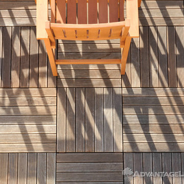 Outdoor Dining Area Remodeled with Advantage Deck Tiles™