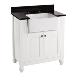 30" Nellie Farmhouse Sink Vanity-White - Products
