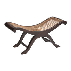 Curule-Style Rattan Stool - Furniture