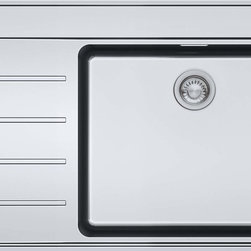 Frames by Franke 1 BOWL SINK WITH DRAINER & TAP LEDGE FSX 211 TPL Stainless Stee - Produkter