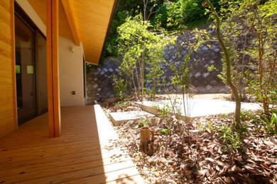 静岡市外構・雑木の庭|高低差のある敷地形状の外構デザイン