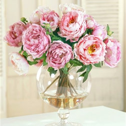 Hamptons Peonies in Water Illusion - Artificial Flowers Plants And Trees