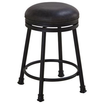 Steve Silver Claire Black Swivel Counter Stool