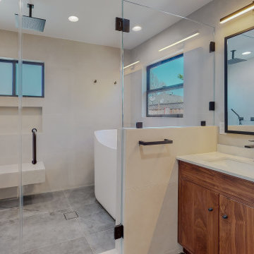 Bathtub and Shower Combination Bathroom Remodel