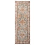Amer Rugs - Eternal Solidad Runner, Blue, 2'7"x7'6", Oriental - Traditional designs developed to bring old world charm to your home or office. Flaunting deep, rich color palettes, this rug is versatile enough to easily fit into a traditional or transitional home. Featuring a vintage, weathered look and a super low pile, you'll love both its design and craftsmanship. Power-loomed in Turkey from 100% polypropylene, this rug is super durable and low-maintenance.