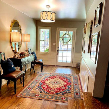 Kazak Rug boldly welcomes in this foyer design!