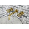 KS8127RX Belknap Two-Handle Wall Mount Bathroom Faucet, Brushed Brass