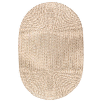 Pura Braided Wool Rug Sand 3'x5' Oval