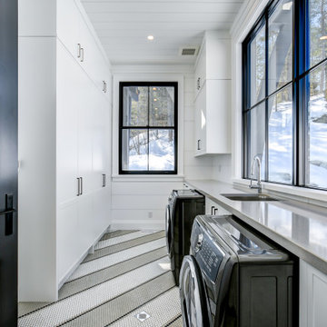 Transitional Laundry Room