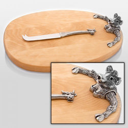 Cow Cheese Serving Board with Knife - Cutting Boards