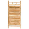 Natural Bamboo 3-Tier Shelves Folding Book Case Cabinet Shelf