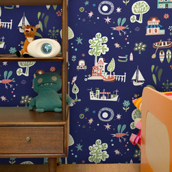 Bell Island - Jim Flora Wallpaper Tiles - Wallpaper