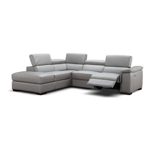 Serena Italian Leather Sectional Sofa With Power Recliner