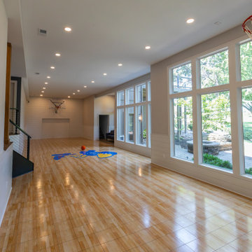Two-Tiered Basement Designed for Family Fun